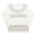 BELLDINI Womens White Patterned Wool Blend Jumper Crew Neck Basic Knit M Stylish