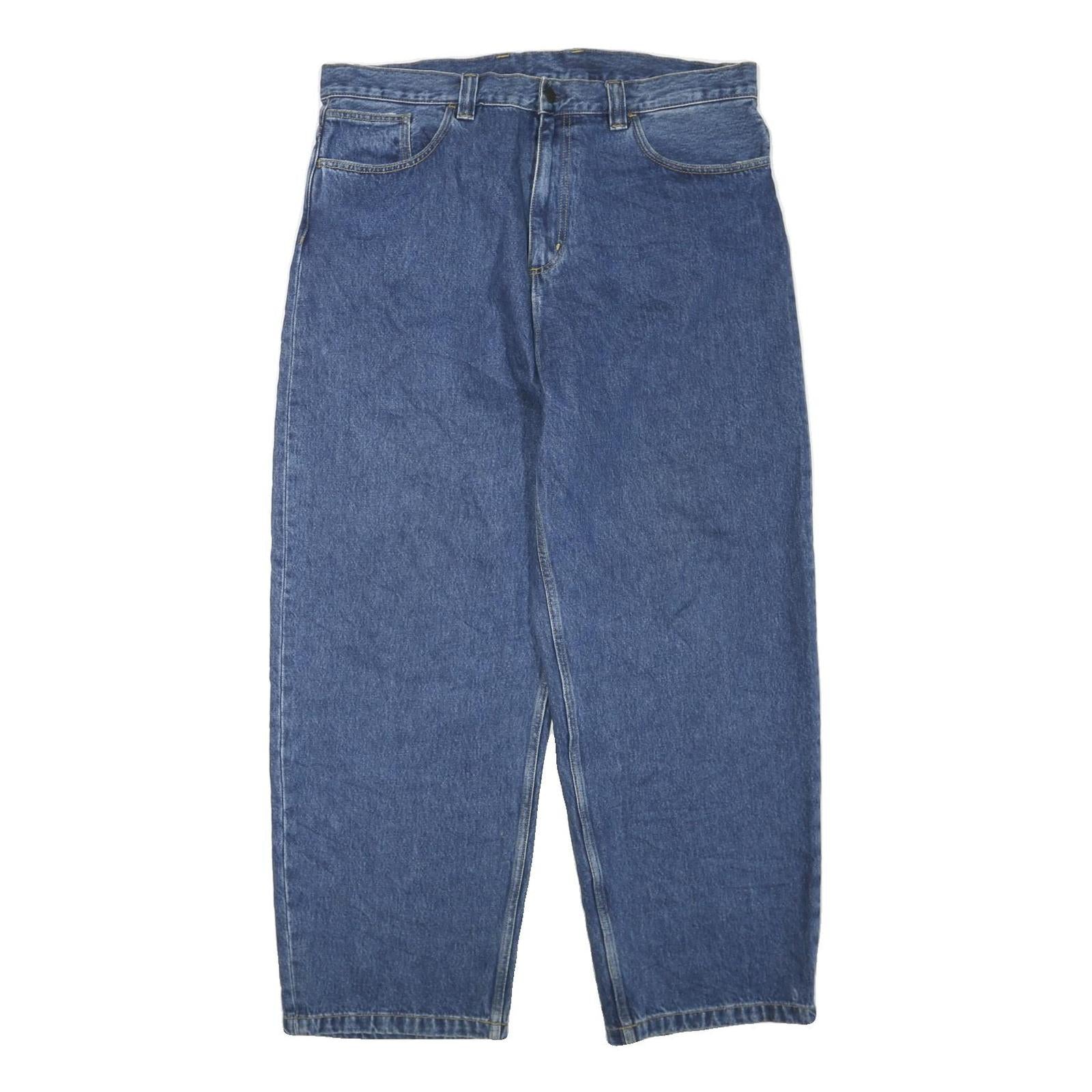 CARHARTT Mens Jeans Blue Regular Straight Denim Medium W40 L30 Casual Workwear