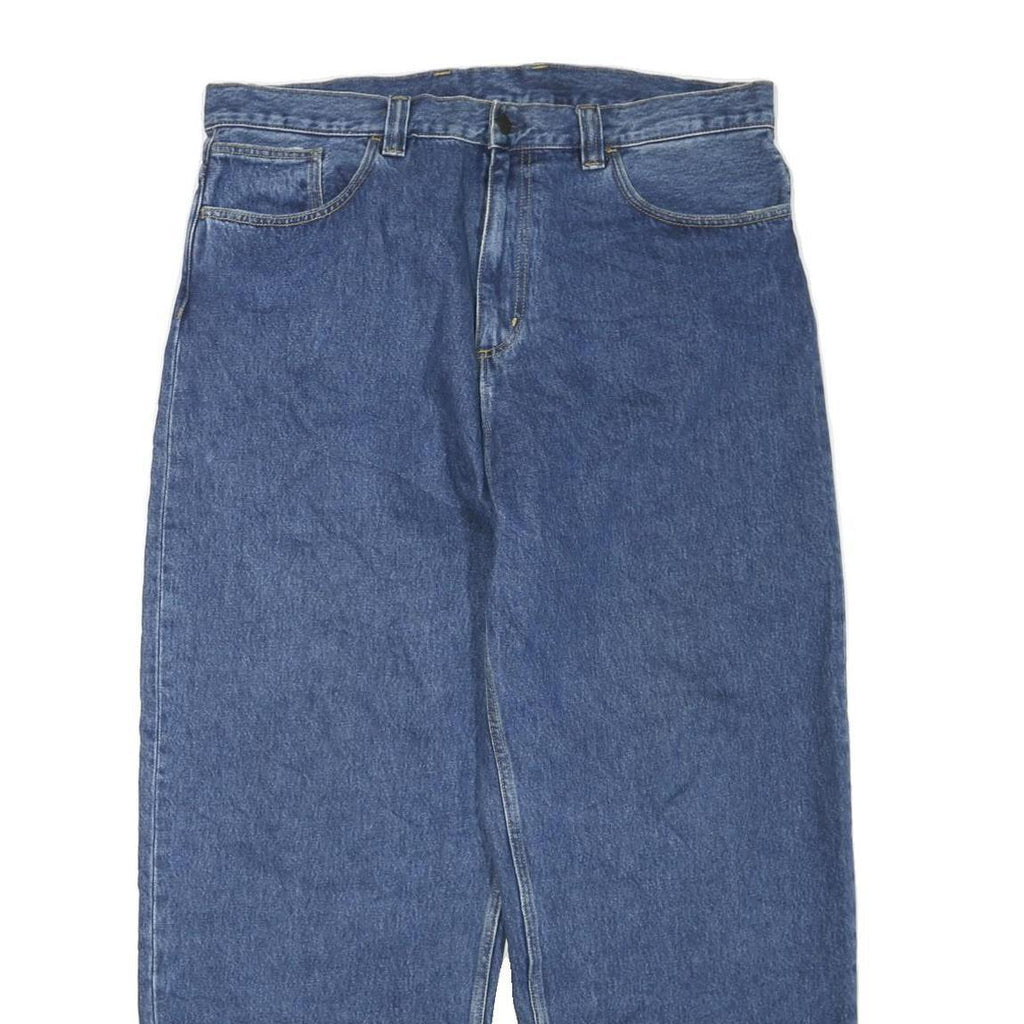CARHARTT Mens Jeans Blue Regular Straight Denim Medium W40 L30 Casual Workwear