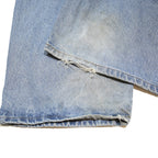 CARHARTT Mens Relaxed Light Blue Denim Jeans W50 L32 Zip Closure Casual Wear