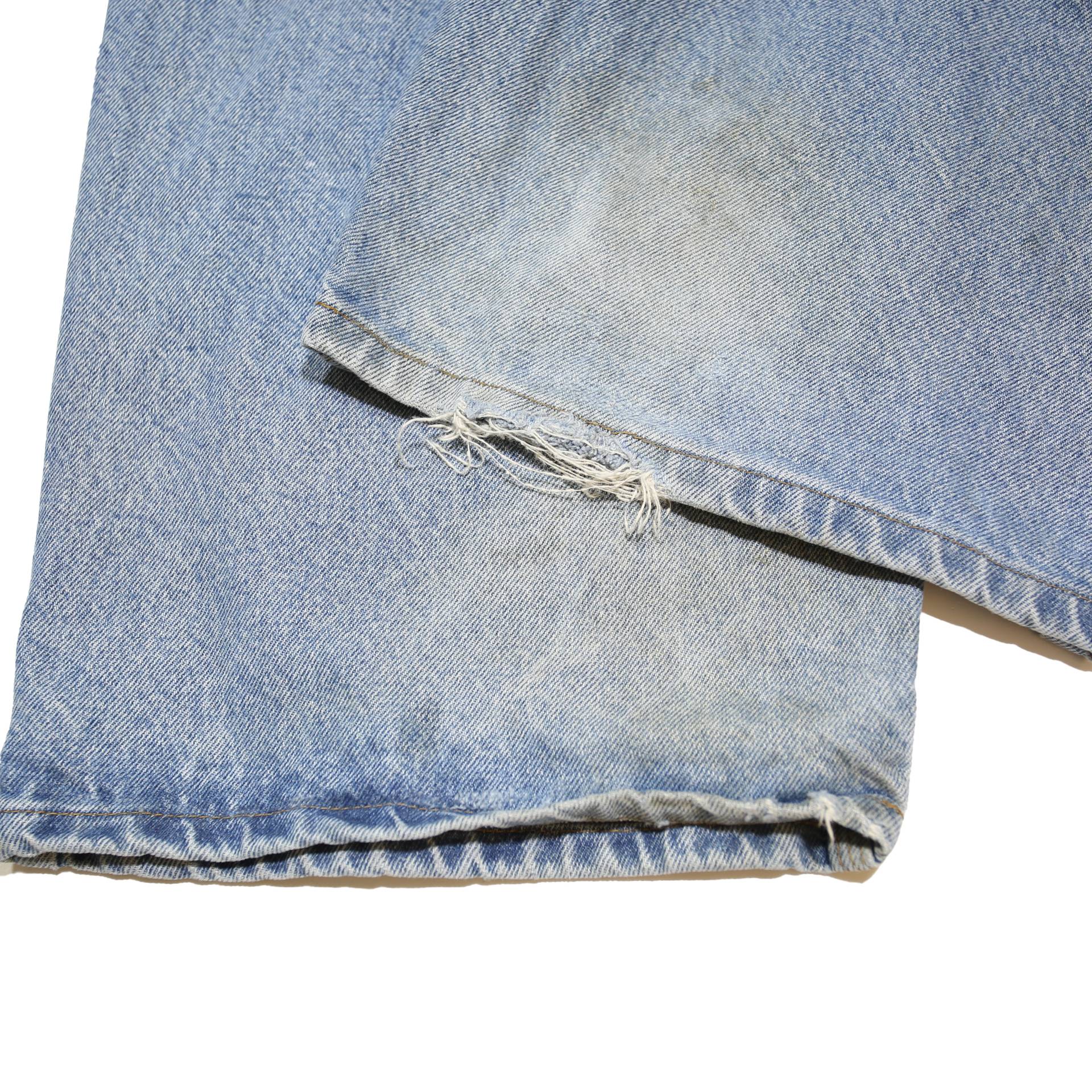 CARHARTT Mens Relaxed Light Blue Denim Jeans W50 L32 Zip Closure Casual Wear