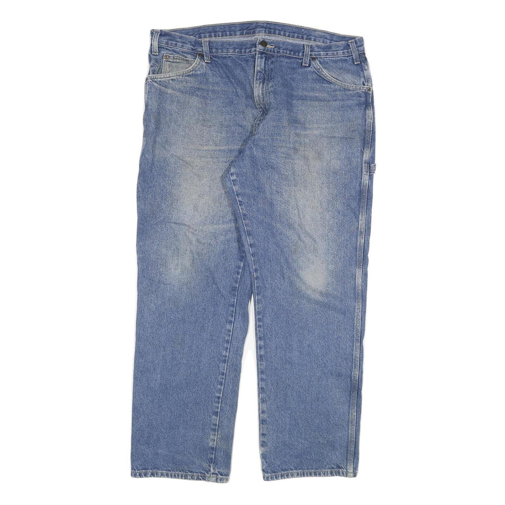 DICKIES Mens Regular Fit Blue Denim Jeans W40 L32 Workwear Casual Cotton Blend