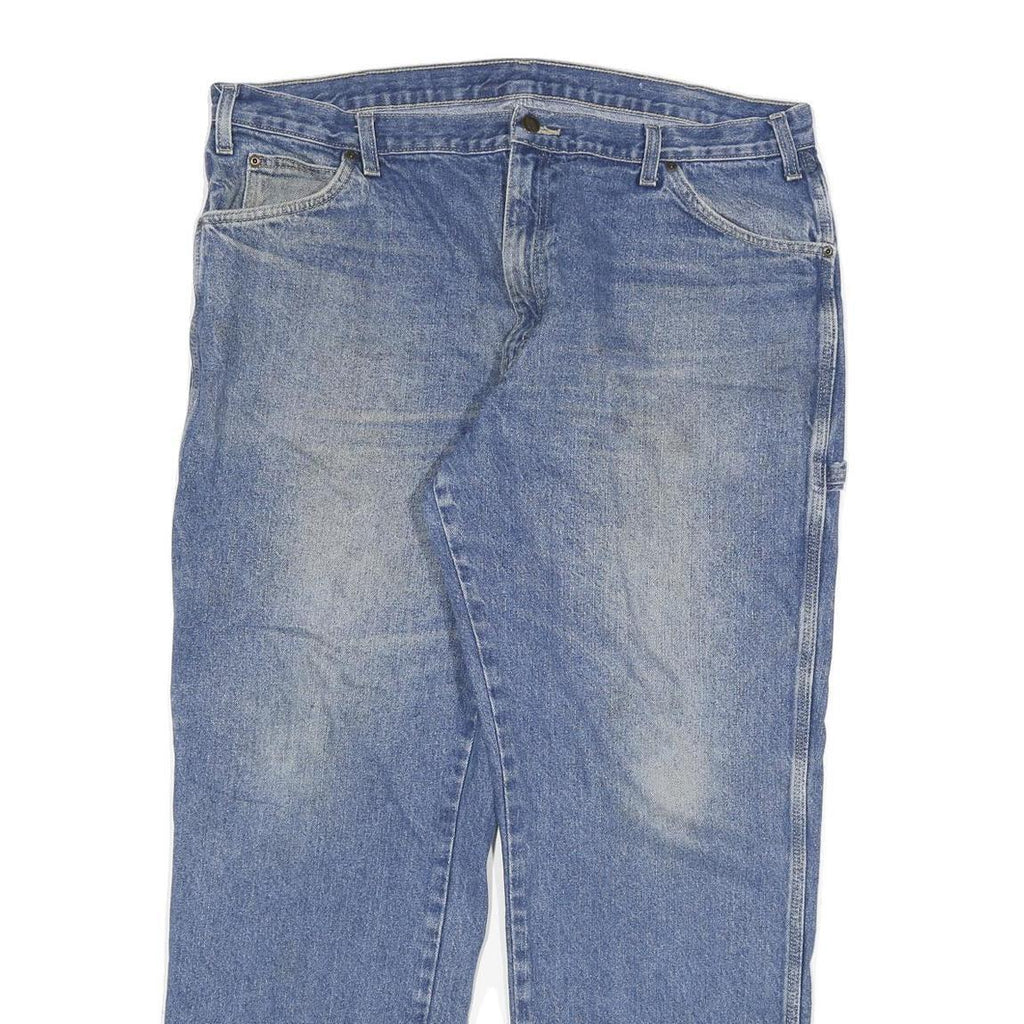 DICKIES Mens Regular Fit Blue Denim Jeans W40 L32 Workwear Casual Cotton Blend