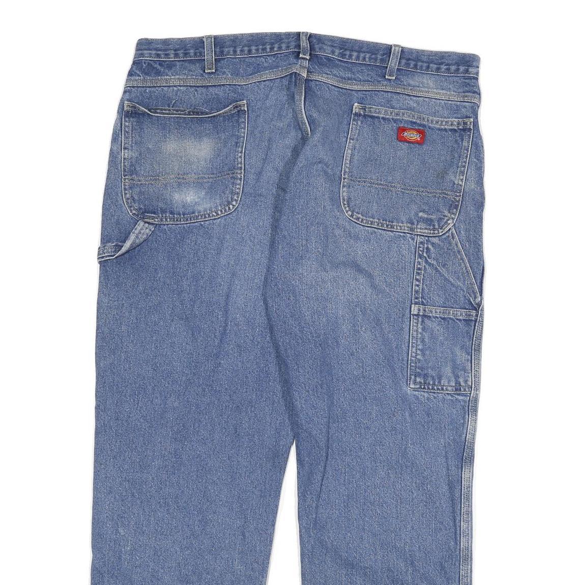 DICKIES Mens Regular Fit Blue Denim Jeans W40 L32 Workwear Casual Cotton Blend