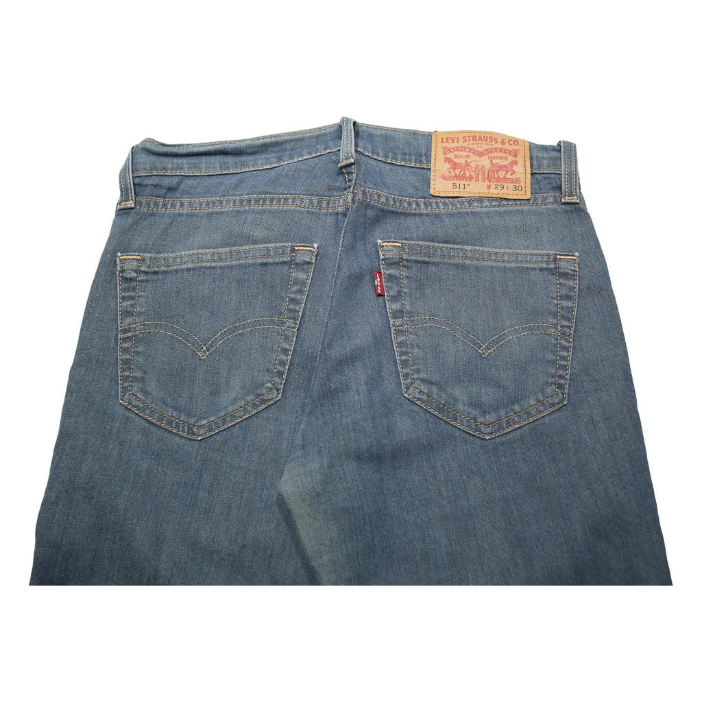 LEVI'S 511 Slim Mens Jeans Blue Slim Skinny Denim Medium W29 L30 Zip