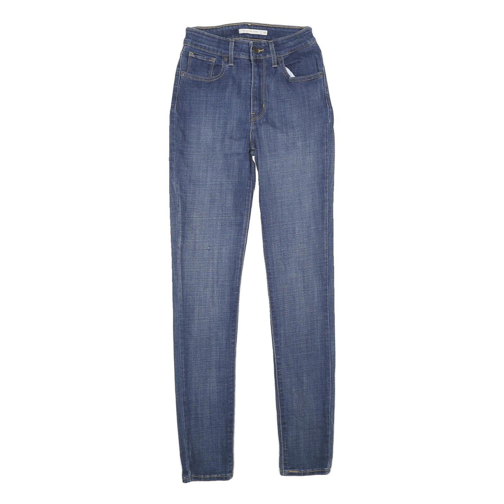LEVI'S 721 High Rise Skinny Womens Jeans Blue Slim Denim Medium W26 L32 Stretch