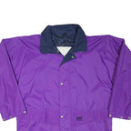 HELLY HANSEN Mens Purple & Navy Outdoor Jacket XL Polyester Blend Plain Water