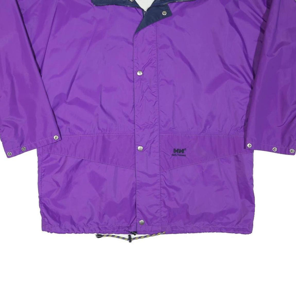 HELLY HANSEN Mens Purple & Navy Outdoor Jacket XL Polyester Blend Plain Water