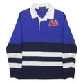 POLO RALPH LAUREN Boys Blue & White Cotton Blend Long Sleeve Striped M Polo