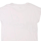 ELLESSE Womens White Grey Logo Graphic T-Shirt UK 12 Short Sleeve Crew Neck