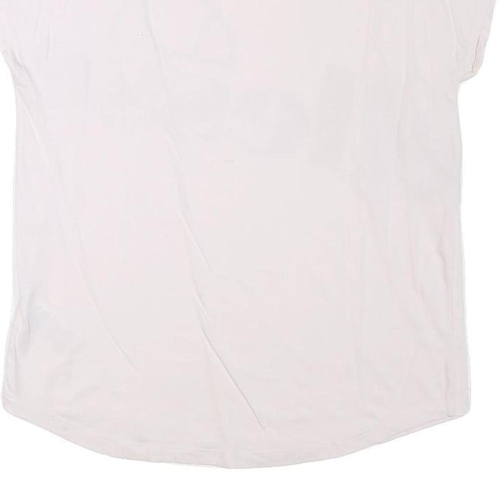 ELLESSE Womens White Grey Logo Graphic T-Shirt UK 12 Short Sleeve Crew Neck