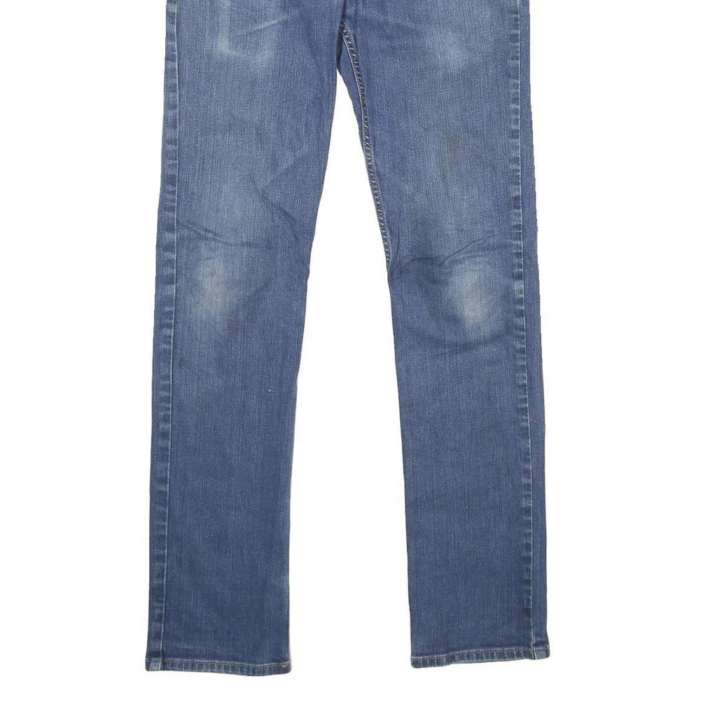 CARHARTT Mens Jeans Blue Regular Straight Denim Rinse W31 L34 Zip Closure