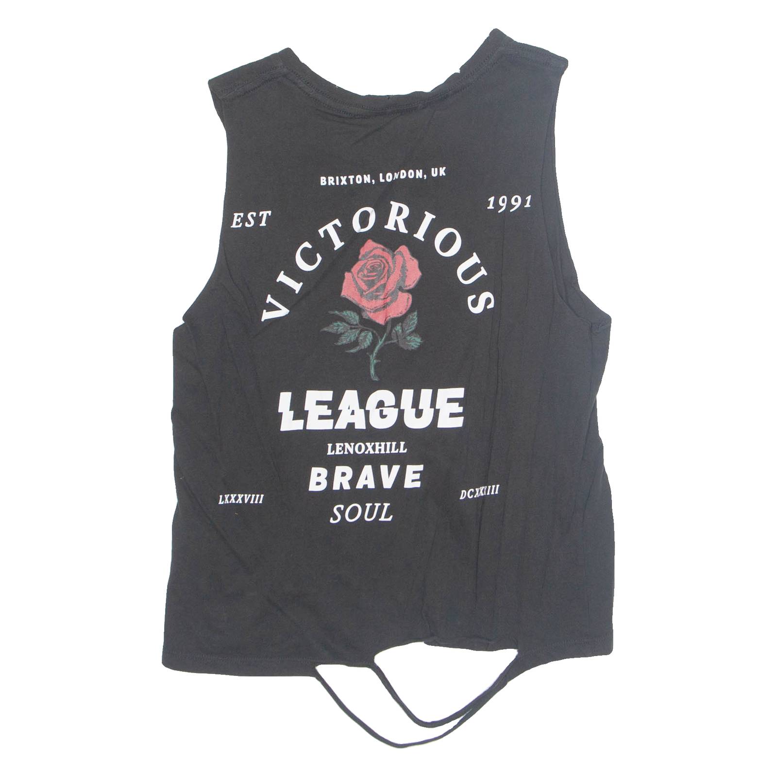 FB SISTER Brave Soul Womens Printed Vest Black Sleeveless XS