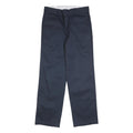 DICKIES Mens Cotton Blend Navy Regular Fit Straight Leg Trousers W34 L32