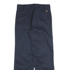 DICKIES Mens Cotton Blend Navy Regular Fit Straight Leg Trousers W34 L32