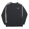 ADIDAS Womens Black Sweatshirt L Crew Neck Cotton Blend Sportswear