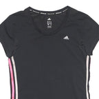 ADIDAS Womens Black & Pink Modern T-Shirt M Short Sleeve Round Neck Climacool