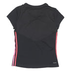 ADIDAS Womens Black & Pink Modern T-Shirt M Short Sleeve Round Neck Climacool