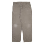 CARHARTT Carpenter Mens Trousers Grey Loose Straight W38 L34