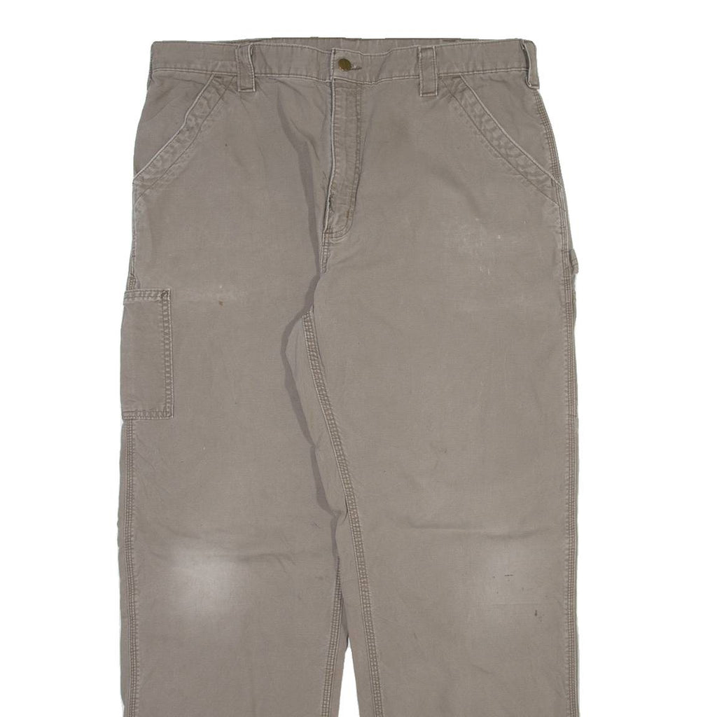 CARHARTT Carpenter Mens Trousers Grey Loose Straight W38 L34