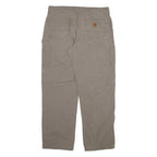 CARHARTT Carpenter Mens Trousers Grey Loose Straight W38 L34