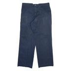 DICKIES Mens Trousers Blue Regular Straight W36 L32