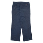 DICKIES Mens Trousers Blue Regular Straight W36 L32