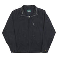 KINGFIELD Mens Black Cotton Blend Jacket L Zip Classic Style Comfortable Pockets