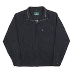 KINGFIELD Mens Black Cotton Blend Jacket L Zip Classic Style Comfortable Pockets