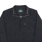 KINGFIELD Mens Black Cotton Blend Jacket L Zip Classic Style Comfortable Pockets