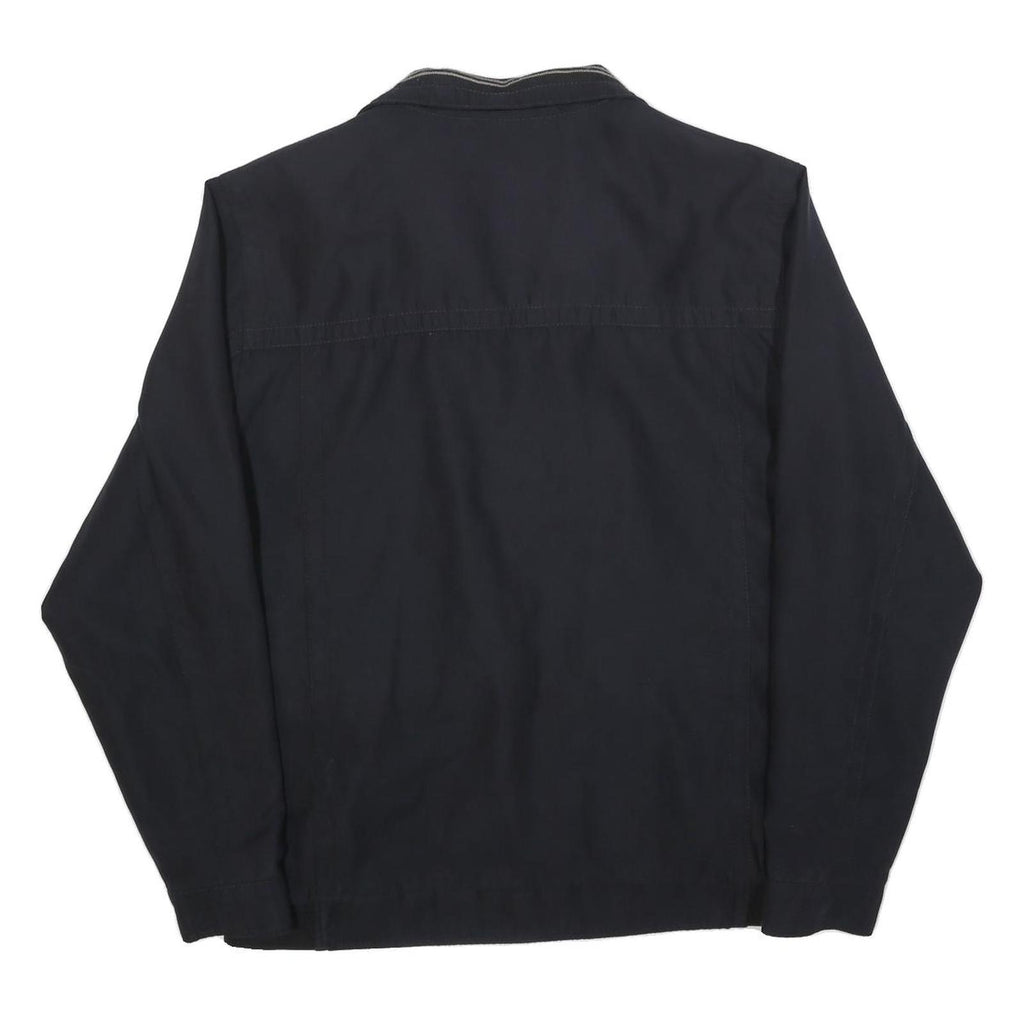 KINGFIELD Mens Black Cotton Blend Jacket L Zip Classic Style Comfortable Pockets