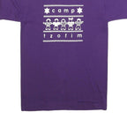 SCREEN STARS BEST Mens Purple Graphic T-Shirt S Short Sleeve Crew Neck Fun Print