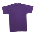 SCREEN STARS BEST Mens Purple Graphic T-Shirt S Short Sleeve Crew Neck Fun Print