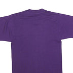 SCREEN STARS BEST Mens Purple Graphic T-Shirt S Short Sleeve Crew Neck Fun Print