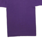SCREEN STARS BEST Mens Purple Graphic T-Shirt S Short Sleeve Crew Neck Fun Print