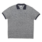 TOTTENHAM HOTSPURS Mens Blue & White Striped Short Sleeve Polo Shirt XL Cotton
