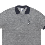 TOTTENHAM HOTSPURS Mens Blue & White Striped Short Sleeve Polo Shirt XL Cotton