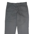 DICKIES Mens Polyester Blend Classic Grey W36 L28 Workwear Trousers Zip Closure