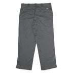 DICKIES Mens Polyester Blend Classic Grey W36 L28 Workwear Trousers Zip Closure
