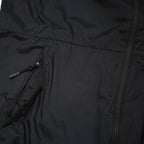 ADIDAS Mens Black Nylon Hooded Jacket L Plain Zip Sportswear Athletic Fit