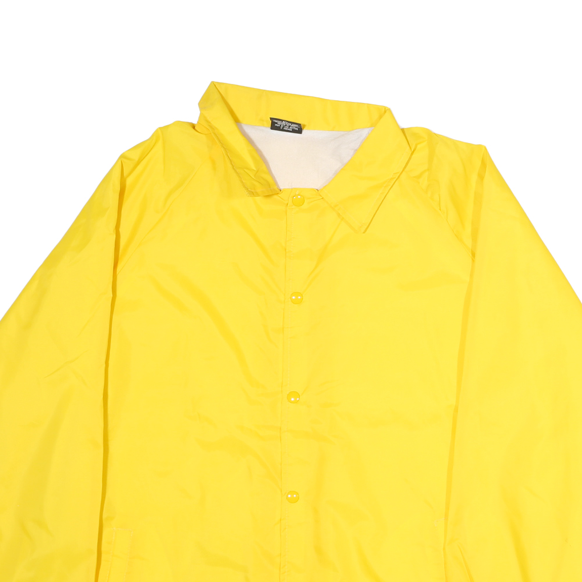 JACKETS Mens Yellow Button Jacket 2XL Polyester Plain Lightweight Casual