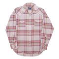 WRANGLER Mens Pink & Beige Check Western Shirt M Cotton Blend Long Sleeve