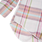 WRANGLER Mens Pink & Beige Check Western Shirt M Cotton Blend Long Sleeve