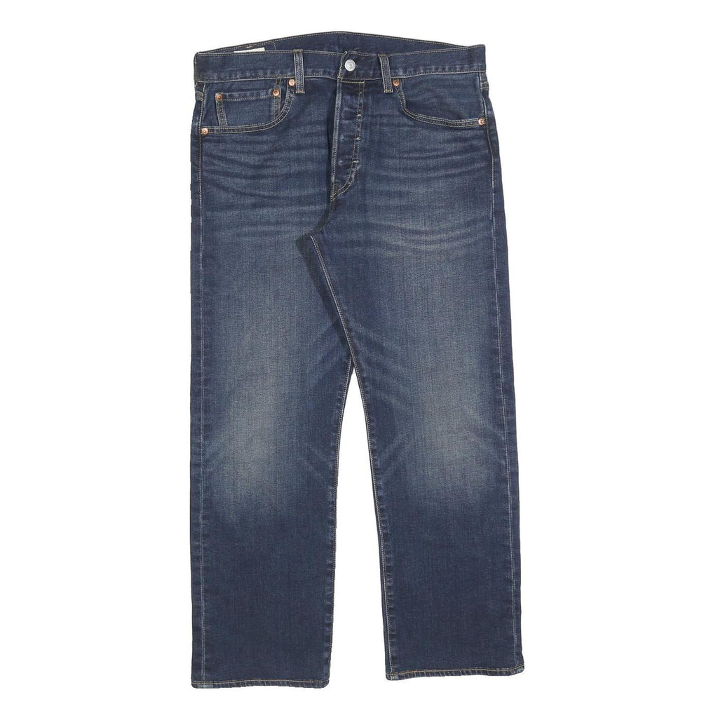 LEVI'S 501 BIG E Mens Jeans Blue Regular Straight Denim Medium W32 L27 Button