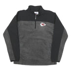 NFL Mens Black & Grey Pullover Patterned 1/4 Zip Jumper XL NFL Logo