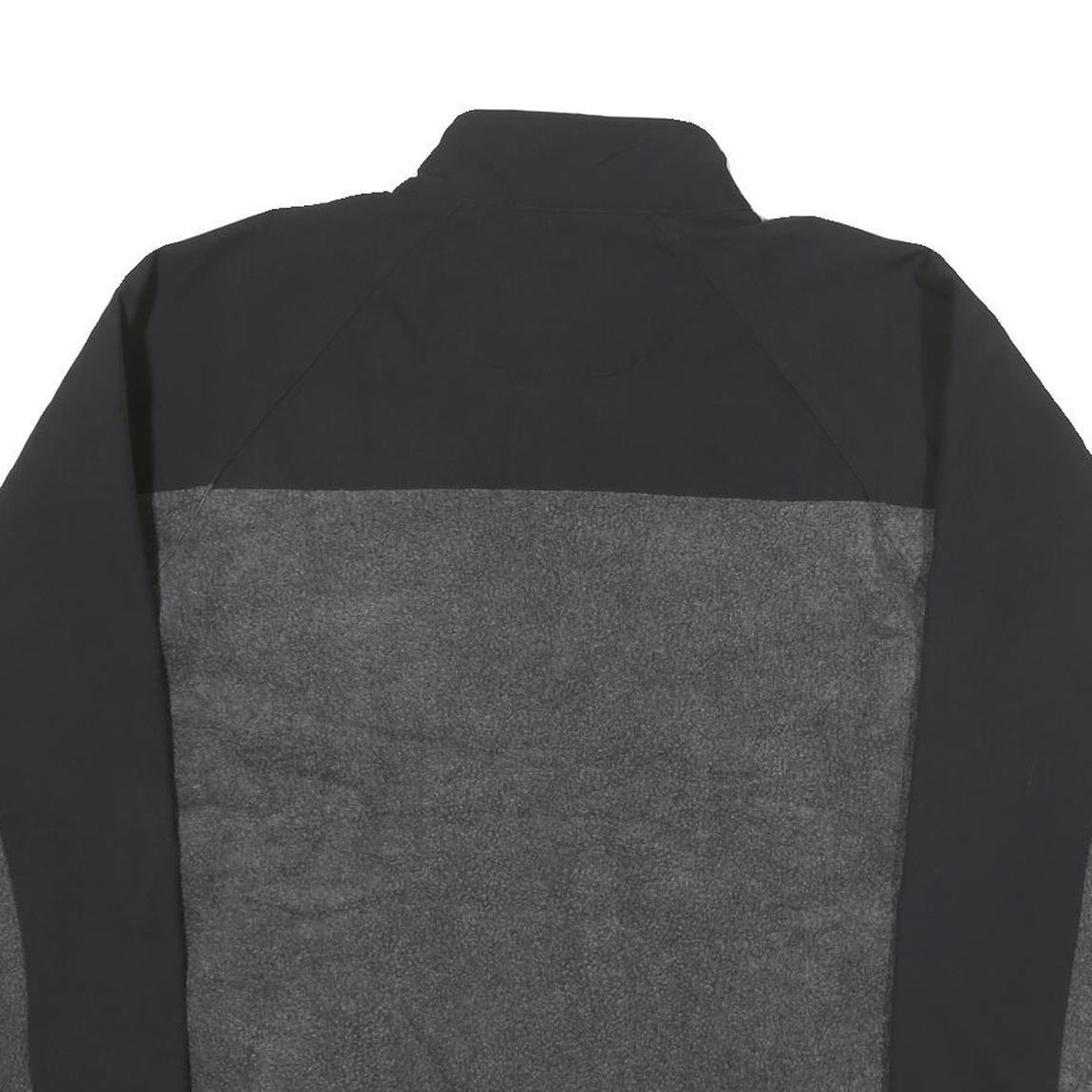 NFL Mens Black & Grey Pullover Patterned 1/4 Zip Jumper XL NFL Logo