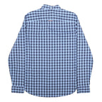 TOMMY HILFIGER Mens Blue Check Shirt M Button Down Cotton Blend Casual