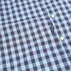 TOMMY HILFIGER Mens Blue Check Shirt M Button Down Cotton Blend Casual