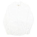 DKNY Mens White S Cotton Blend Casual Shirt East Village Print