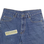 Womens Blue Cotton Denim Casual Shorts M W34 Comfortable Classic Fit Workwear